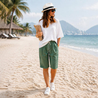 (🔥Summer Hot Sale -70% OFF🔥)Elastic Waist Casual Comfy Summer Shorts